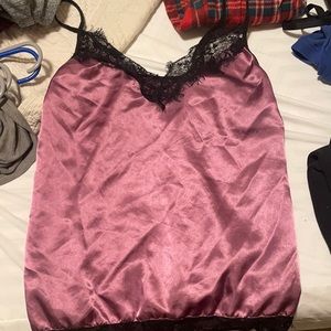 Silk with lace shirt